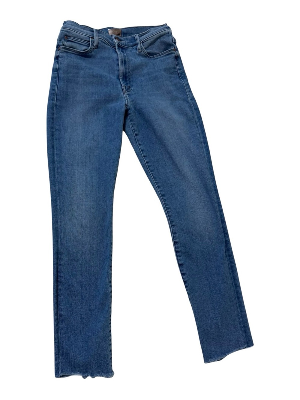 MOTHER Straight Leg Jeans in Medium Blue Wash - Picture 2 of 9